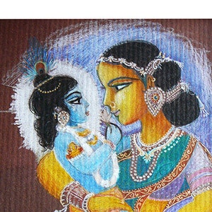 yasoda krishna original Bleistift Zeichnung Mutter und Kind Baby Shower Drucke verfügbar Devotionalien Kunst Beziehung