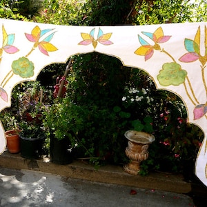 window treatment custom arches valance toran  YOUR DESIGN original handmade art Wall door decorations  meditation sacred space yoga studio