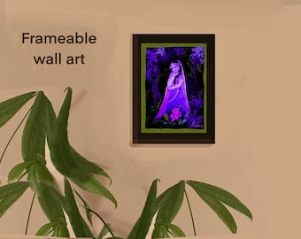 tarjetas de felicitación Bhakti art Radha framable art enviar un poco de amor tarjetas en blanco 5x7 con sobre Love romance valentine