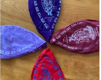 badly printed Japa bead bags ladies meditation bead bag Vrindavan Bhakti devotional Radha Krishna bargain misprints