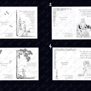 Cartolina artistica Bhagavad Gita con citazioni ispiratrici e saggezza senza tempo, per qualsiasi occasione, 5x7" con busta, disegno a tratteggio, da collezione, Syam Marquez