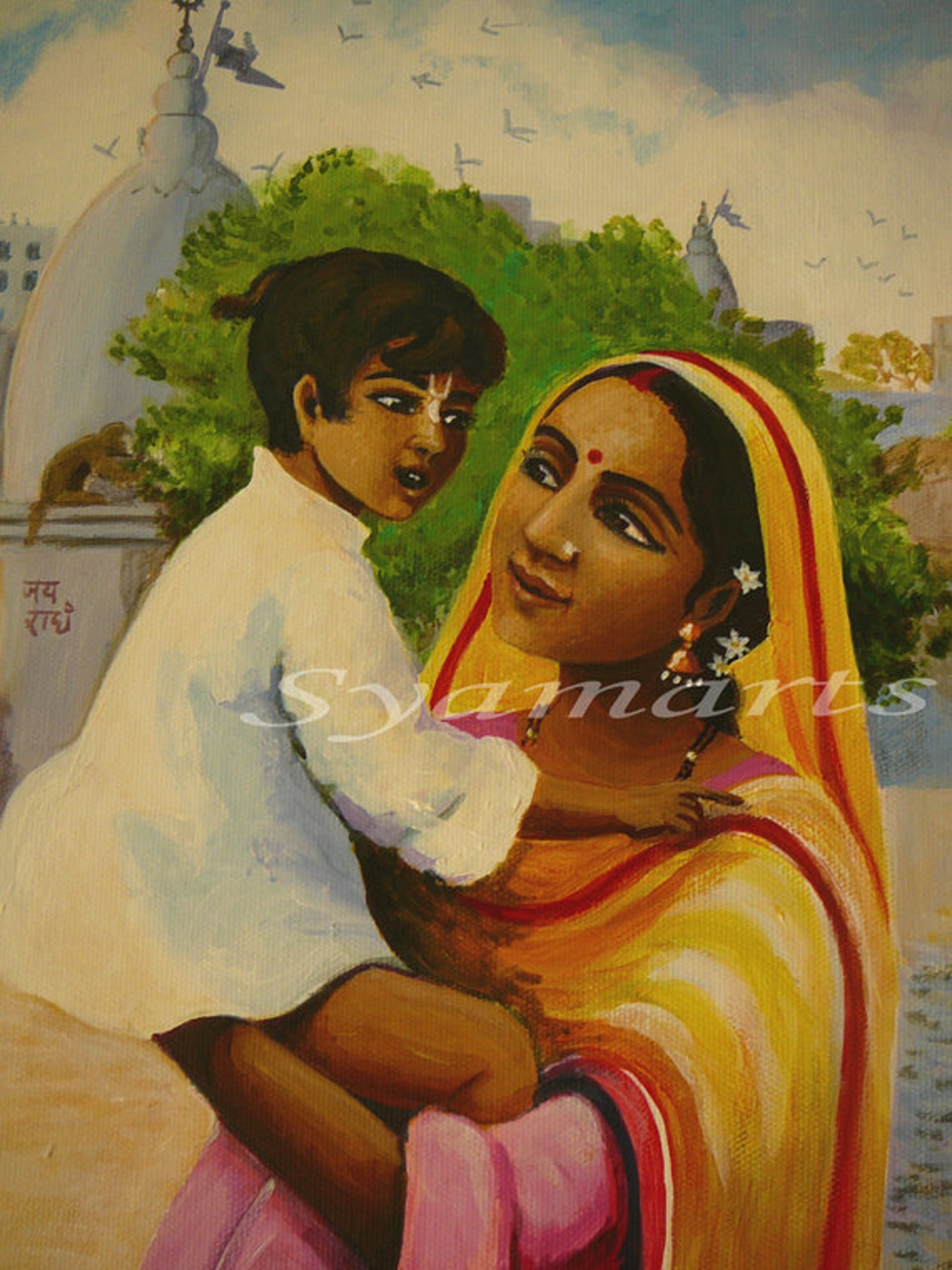 Original Acrylic Painting Prints Available Indian Village Etsy