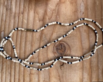 Tulasi neck beads . Hand turned.  3x round neck. sacred beads Bhakti devotion. Tulasi wood.