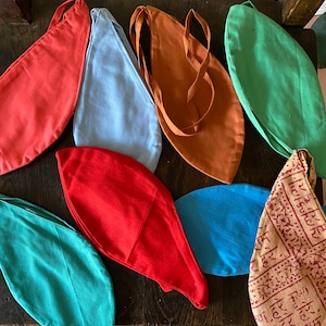 Handmade cotton bead bags Japa meditation bag Bhakti yoga devotional gear for ladies and kids