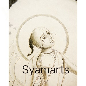 May include: A black and white pencil drawing of a person with a sad expression. The person is wearing a necklace and has a braid in their hair. The drawing is titled "Syamart's".
