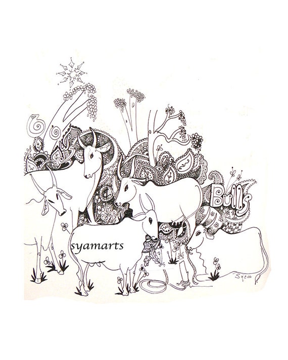 Henna Art Cows Animal Love Mehendi Doodle Pen and Ink Canvas - Etsy Henna Art Cows Animal Love Mehendi Doodle Pen and Ink Canvas - Etsy