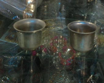 Silver water cup deity cup miniature cup alter supplies