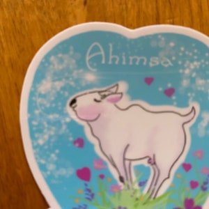 Sticker love animals animal rights ahimsa MILKYWAY sticker image 2