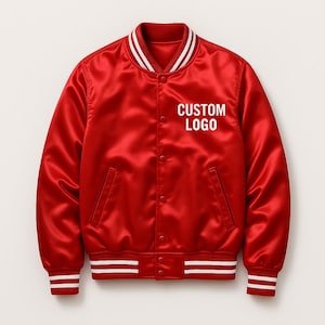 Satin Jacket – Shiny Lightweight Casual Zip Up Outerwear
