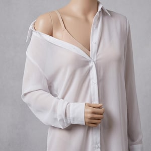white dress shirt is see through Amazon.com: iEFiEL Men's Sexy See Through Mesh Long Sleeve Dress Shirt Top Clubwear (XX-Large, White) : Clothing, Shoes & Jewelry