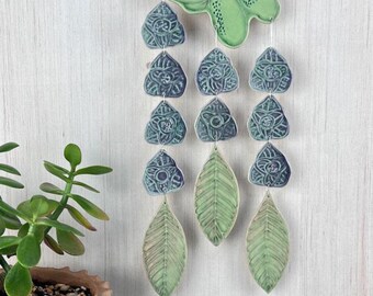 Wall Hanging Botanical Art Paw Paw Tree Ceramic