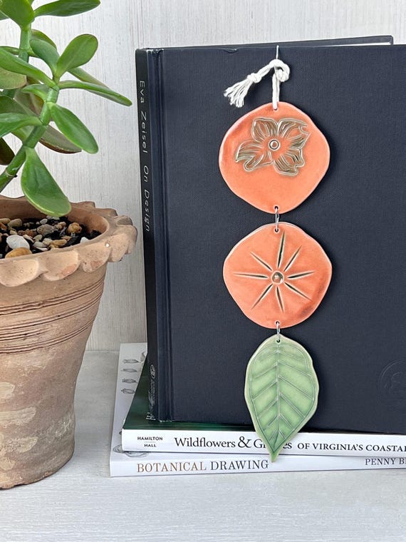 Ceramic Wall Decor Persimmons Native Plants