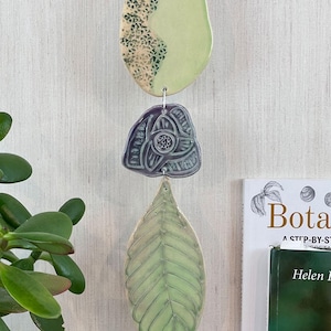 Handmade Ceramic Paw Paw Tree Wall Hanging Botanical Art