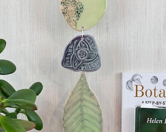 Handmade Ceramic Paw Paw Tree Wall Hanging Botanical Art