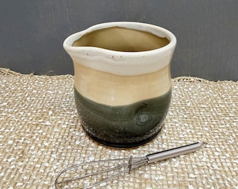 Ceramic Creamer Pitcher, Salad Dressing Pourer Hand Thrown