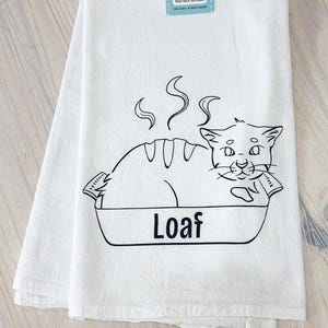 Cat Loaf Tea Towel - Novelty Kitchen Towel