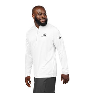 Adidas® Quarter-Zip Pullover: UPF 50+ Recycled Activewear