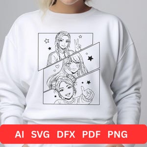 K Pop Demon Huntrix SVG, Inspired by Kpop Demon Huntrix Anima (Digital Design