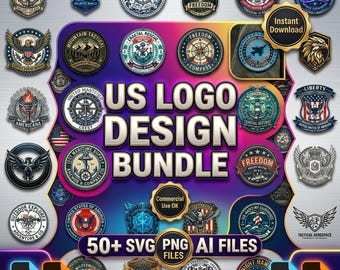 50 US Military Logo Svg Bundle | Army Navy Air Force Coast Guard Space Force Svg | us army svg bundle | airforcesvg
