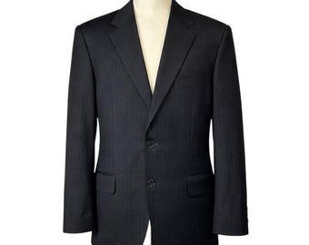 Vintage 90s Burberrys Double Breasted Wool Mohair Blazer Designer