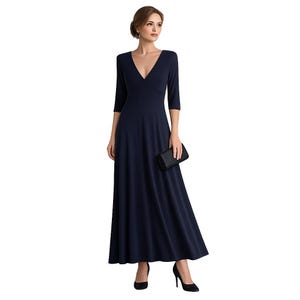 blue silk maxi dress Vernon Lace in Steel Ivory Lace A-Line Wedding Size:S 36 inch) waist fabulous caftan