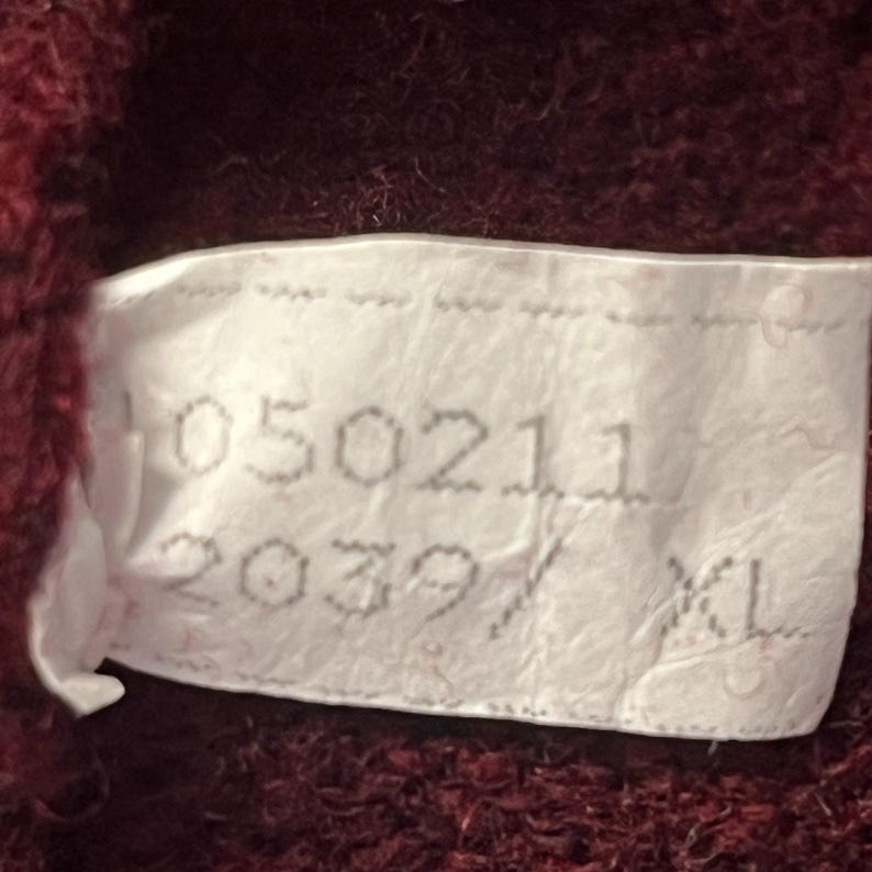 VTG Pendleton Mens XL 100% Lambswool V Neck Sweater Burgundy Oxblood USA Style image 7