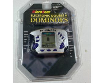 Vintage MicroGear Electronic Double 6 Dominoes Handheld Game 2003 New Sealed