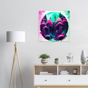 Neon Jungle Palm Tree Poster | 80s Vaporwave Synthwave Wall Art | NeonDream Retro Decor Print