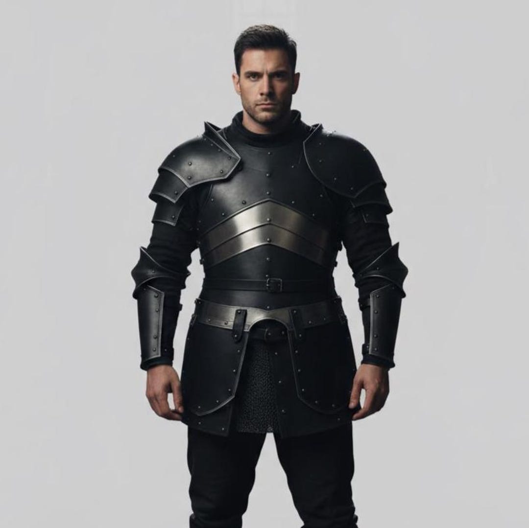Blackened Steel Knight Armor Set – Gothic Medieval LARP Cosplay - Etsy