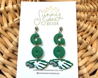 Go Birds Polymer Clay Earrings | Philly Eagles Gift Jewelry