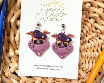 Pendientes de arcilla polimérica hechos a mano inspirados en Artist Figment / Pendientes del Festival Internacional de las Artes
