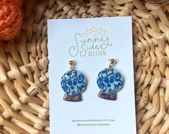 Pendientes Madame Leota / Inspirados en la Mansión Embrujada, Brillan en la Oscuridad