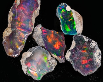 opal, 10 pieces opal rough lot, natural opal gemstone, A++ cut grade opals, black dry opal rough, wholesale rough, Ethiopian black raw opals