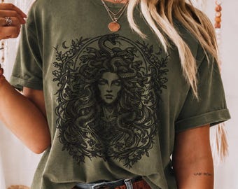 Medusa Shirt, Goddess Medusa  Feminist Shirt, Mythology Witch, Women's Halloween Tee, Snakes Hair Creatures Beast, Women's Empowerment