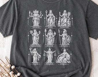 Female Feminist Goddess Energy Mythology T-shirt Vintage 90s Tattoo Goth Grunge Alt Folklore Shirt, Retro Legend Empowerment Gift Shirt