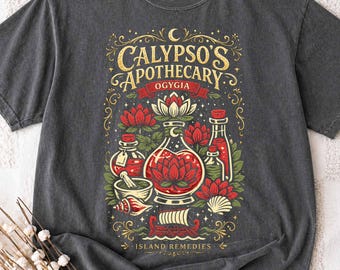 Calypso's Apothecary Lotus Fruit Odyssey T-Shirt, Greek Mythology Homeric Legends Bookish Tee, Epic Poem Gift, Ancient Greek Mythology Shirt