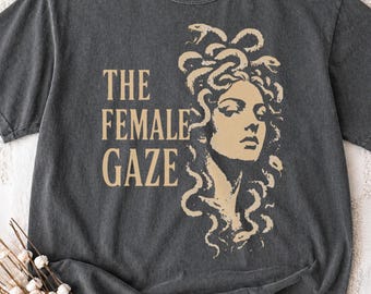 Medusa Mythology Feminist T-Shirt, Women's Rights Empowerment Tee, Gothic Grunge Pop Art Shirt, Anti Patriarchy Gift, Legend Graphic Top
