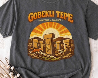 Gobekli Tepe Ancient Monuments Geometry T-Shirt, Solstice Solar Alignment Tee, Stone Circles Archaeology Neolithic History Shirt