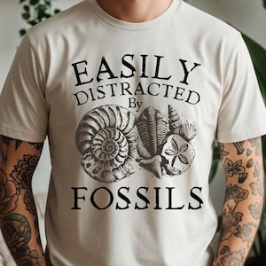 T-shirt met fossielen | Archeologie, geologie, steenliefhebber | Oud Rome | Jurassic Coast | Geschiedenisfanaat | Geschiedenisleraar | Ruïnes Coast-shirt
