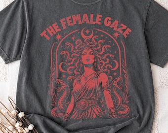 Vintage Medusa Feminist Tee | Retro Pop Art Empowerment Shirt | Greek Mythology Patriarchy Rebel Gift for Her