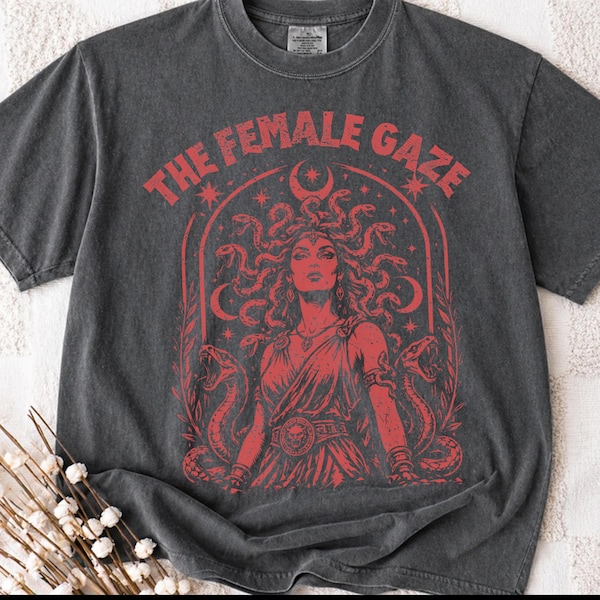 Vintage Medusa Feminist Tee | Retro Pop Art Empowerment Shirt | Greek Mythology Patriarchy Rebel Gift for Her