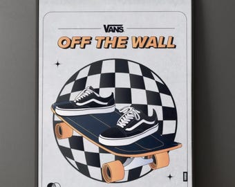 VANS額　バンズインテリア VANS ポスター 専用 327 ヴァンズ アートポスター アメリカンレトロ 額