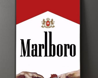 Vintage Marlboro-advertentieposter – Retrokunstdruk (digitale download)