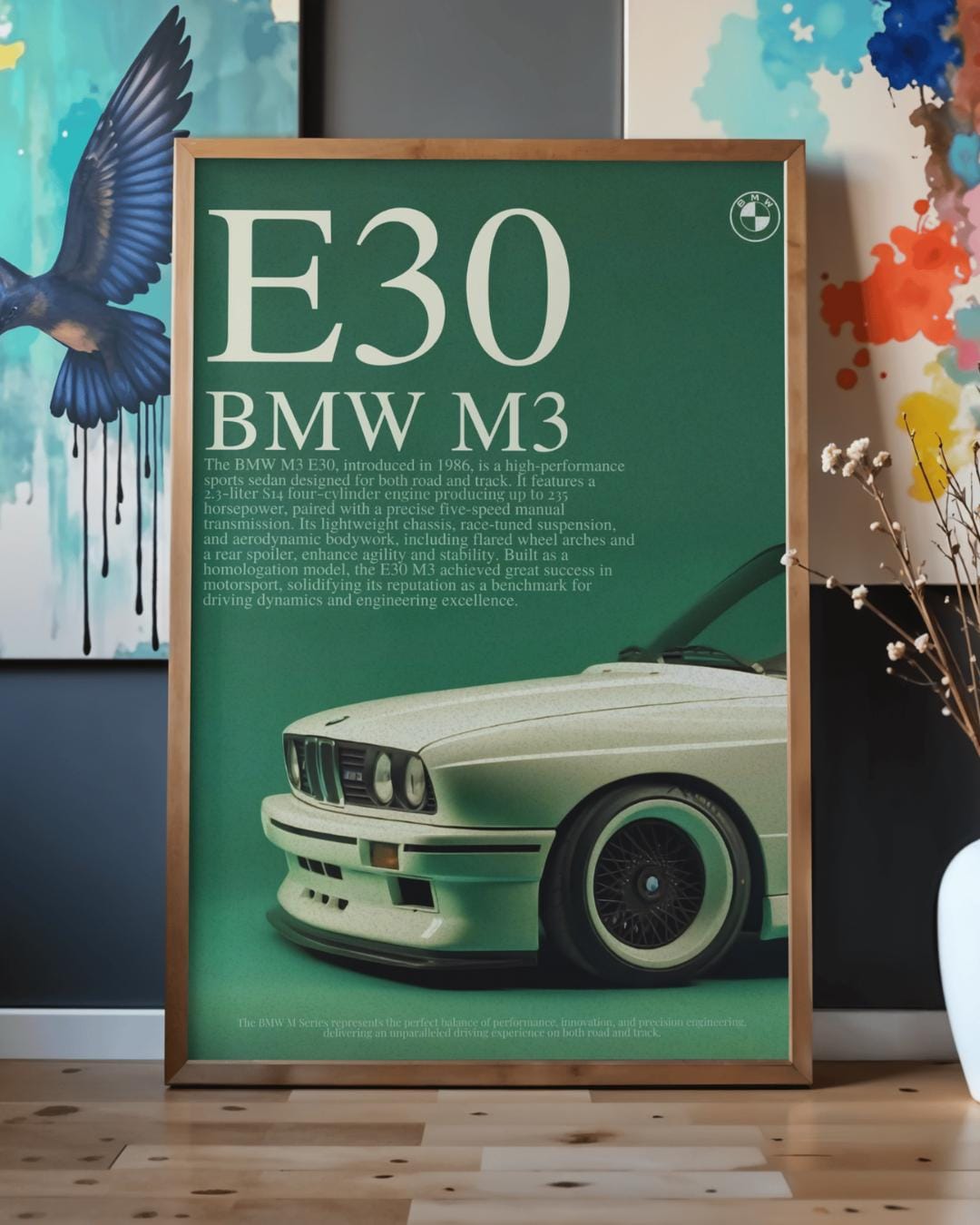 【当時物】 E30 M3 カタログ 価格表付き BMW E30 M3 Poster | Vintage Motorsport Wall Art (PDF Digital
