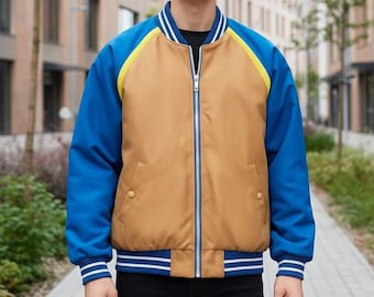 Reversible Red & Black Bomber Jacket | Handmade Asian Dragon Style Varsity Coat