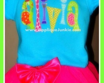 Whimsy Font Machine Applique Design