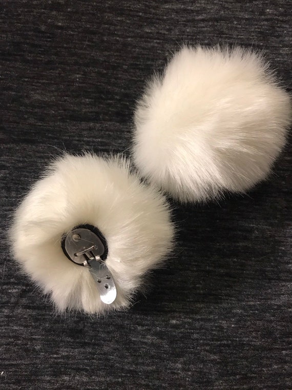 faux 2 fur pom pom inch inch clips 3 Faux pom Etsy with white pom fur faux 2 fur pom pom inch inch clips 3 Faux pom Etsy with white pom fur