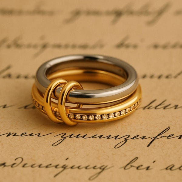 ZIRCON THIN CHAIN RING