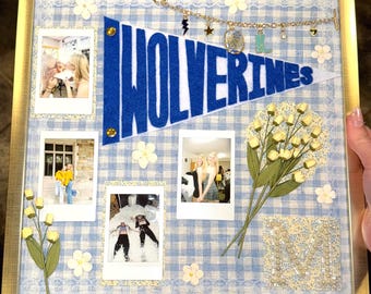 Collagebord op maat | Fotobord op maat | Decoratie voor studentenkamer | Handgemaakt | Muurdecoratie