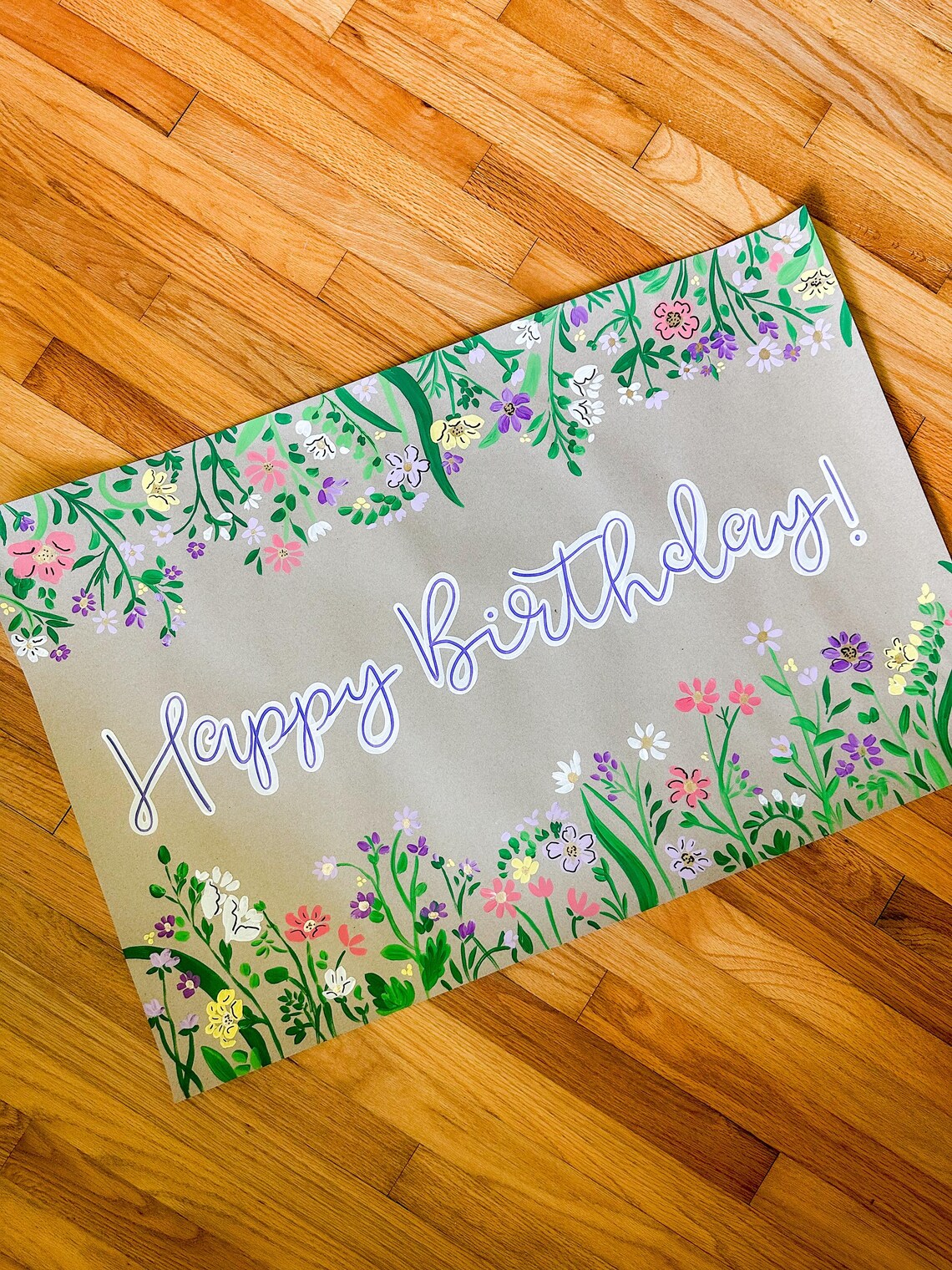 Pre-made: Wild Flower/floral Happy Birthday Event Celebration - Mini ...